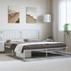 Doppelbett, Bettgestell Modernen mit Kopfteil Metall Weiß 183x213 cm d811e Bild 2