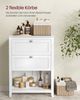 Vasagle Badkommode Badezimmerschrank Badschrank mit 2 Schubladen & 2 Körbe, MDF Wolkenweiß, 30 x 60 x 80 cm Bild 5