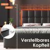 Polsterbett 90x200 cm aus PU mit LED-Beleuchtung und 4 Schubladen Bild 5