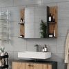 Badspiegelschrank Irma Anthrazit/Artisan 100 x 75 cm mit 2 Türen Vicco Bild 3