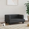 vidaXL Hundebett, Schwarz, 60 x 40 x 30 cm, Kunstleder Bild 2