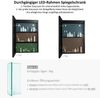 WDWRITTI Badezimmerspiegelschrank mit LED Beleuchtung Spiegelschrank Schwarz (80x60, 50x70, 40x60cm, Alu-Schranktür, Doppelseitiger Spiegel, 2Touch, Anti-fog, 3Lichtmodi, Dimmbar, Memory) mit Netzadapter, Verstellbare Glasboden Bild 4