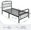 Yaheetech Metallbett, Vintage Bettrahmen mit Hohem Kopfteil, Bettgestell Bild 4