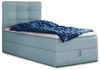 Boxspringbett Best Mini mit Bettkasten und Matratzentopper - Einzelbett mit Bonell-Matratze und Topper, Polsterbett, Bett, Schlafzimmer (Blau (Vidar 83), 90 x 200 cm) Bild 4