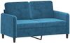 vidaXL 2-tlg. Sofagarnitur mit Kissen Blau Samt 3202003 Bild 3