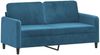 vidaXL 2-tlg. Sofagarnitur mit Kissen Blau Samt 3202003 Bild 4
