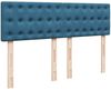 vidaXL Boxspringbett mit Matratze Blau 160x200 cm Samt 3287798 Bild 4