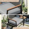 TLGREEN Gartenstuhl Eisen-Rattan Gartensessel,verbreiterter Sitz, (Balkonstühle Metall und Rattan, mit 8 cm dicken Sitzkissen, 1 St), 160 kg Belastbar für Terrasse, Garten und Veranda Bild 4
