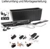 BigDean 4er Set Blumenkästen für Balkon-Geländer - Rattan-Optik - Anthrazit - Balkonkästen mit Metall-Halterung - 39 x 15,5 x 14 cm - inkl. Bewässerungssystem Bild 4