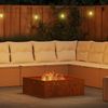 vidaXL Feuerstelle Braun 80 x 80 x 30 cm Wetterfeststahl 858929 Bild 4