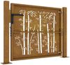 vidaXL Gartentor 100x75 cm Cortenstahl Bambus-Design 153238 Bild 5