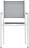Stuhl Aria aus Aluminium und Textilene, stapelbar, modern, Outdoor, weiß grau Bild 3
