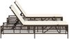 vidaXL Sonnenliegen 2 Stk. mit Tisch Braun Poly Rattan 4002747 Bild 5