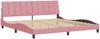vidaXL Bettgestell ohne Matratze "Hanko" Rosa 200x200 cm Samt 3207872 Bild 3