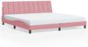 vidaXL Bettgestell ohne Matratze "Hanko" Rosa 200x200 cm Samt 3207872 Bild 2