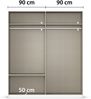 Schwebetürenschrank >Elara< in champagner / Spiegel - 181x210x62 (BxHxT) Bild 4