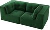 2-Sitzer Sofa 208x104x69 cm aus Cordstoff rahmenlos modular, grün Bild 5