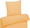 Mako-Satin Bettwäsche "Premium" aus 100% Baumwolle - Uni Orange 155x220 cm und 80x80 cm Bild 3