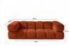 Kaiser Möbel Sofa 3-Sitzer für Wohnzimmer, Stoff Sonic 3D, AVERRO, Bubble-Design, Designer Sofa, Premiumstoff Sonic 3D, Abgerundete Form Bild 3