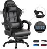 HOMALL Gaming-Stuhl Massage-Spielstuhl, Bürostuhl mit Fußstütze, ergonomisch gestaltet (90-135° verstellbare Rückenlehne, Belastbarkeit 150 kg, verstellbares Lendenkissen, Kopfstütze) Bild 5