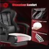 HOMALL Gaming-Stuhl Massage-Spielstuhl, Bürostuhl mit Fußstütze, ergonomisch gestaltet (90-135° verstellbare Rückenlehne, Belastbarkeit 150 kg, verstellbares Lendenkissen, Kopfstütze) Bild 2