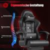 HOMALL Gaming-Stuhl Massage-Spielstuhl, Bürostuhl mit Fußstütze, ergonomisch gestaltet (90-135° verstellbare Rückenlehne, Belastbarkeit 150 kg, verstellbares Lendenkissen, Kopfstütze) Bild 3