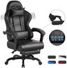 HOMALL Gaming-Stuhl Massage-Spielstuhl, Bürostuhl mit Fußstütze, ergonomisch gestaltet (90-135° verstellbare Rückenlehne, Belastbarkeit 150 kg, verstellbares Lendenkissen, Kopfstütze) Bild 4
