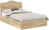 vidaXL Aufbewahrungsbett Sonoma-Eiche 135 x 190 cm Holzwerkstoff 3413515 Bild 2