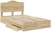 vidaXL Aufbewahrungsbett Sonoma-Eiche 135 x 190 cm Holzwerkstoff 3413515 Bild 5