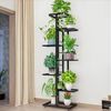 MULISOFT Pflanzentreppe 8 Schichten 9 Töpfe Schmiedeeisernes Blumenregal, Home Balkon Dekoration Indoor Outdoor Blumenständer Bild 3