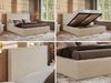 CORIVO CLASSIC Polsterbett mit Bettkasten & Stauraum, Doppelbett, inkl. Lattenrost, Metall-Hebeautomat mit Gasdruckfedern, mit Foam Matratze - Creme Plüsch - MIRO LUX Bild 2