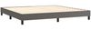 vidaXL Boxspringbett mit Matratze Grau 200x200 cm Kunstleder, Härtegrad: H2 [3144283] Bild 4