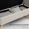 HOMCOM Sitzbank Bettbank mit Stauraum, Leinenoptik, 110 x 39 x 45 cm (Truhenbank, 1-St, Polsterbank), für Wohnzimmer, Schlafzimmer, Beige Bild 4