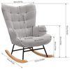 SEEZSSA Schaukelstuhl Schaukelstuhl Stillsessel Relaxsessel Schaukelsessel, Mit Holzkufen Wohnzimmersessel für Schlafzimmer Kinderzimmer Bild 4
