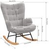 SEEZSSA Schaukelstuhl Schaukelstuhl Stillsessel Relaxsessel Schaukelsessel, Mit Holzkufen Wohnzimmersessel für Schlafzimmer Kinderzimmer Bild 2