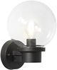 LED Außenwandleuchte, Schwarz, Höhe 29cm mit Glas Kugel Ø 20cm Bild 2