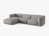 Micadoni Ecksofa Martina 3-Sitzer Links Strukturierter Stoff Hellgrau Bild 2