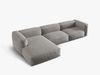 Micadoni Ecksofa Martina 3-Sitzer Links Strukturierter Stoff Hellgrau Bild 3