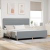 vidaXL Bettgestell mit Kopfteil Hellgrau 200 x 200 cm Stoff 3344676 Bild 1