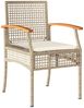 vidaXL 4-tlg. Garten-Essgruppe mit Kissen Beige Poly Rattan 3213585 Bild 3