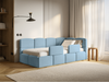 Selsey 'Cloudy' Kinderbett 120 cm, Bettkasten, 2x Rausfallschutz, Velours, rechts, Hellblau Bild 3
