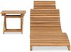 vidaXL Klappbare Sonnenliege mit Tisch Massivholz Teak 310666 Bild 2