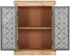 vidaXL Sideboard mit Stahltüren 60x35x75 cm Mango Massivholz 289094 Bild 4