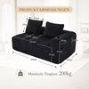 Doppelsofa m. Federbett, 1 Kissen, Wohnzimmer/Schlafzimmer, Beige Bild 4