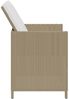 vidaXL Gartenstühle mit Hocker 2 Stk. Poly Rattan Beige 316781 Bild 5