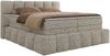 Boxspringbett NIRA KING, Doppelbett mit Fußteil, 7-Zonen Multipocket-Matratzen und Topper, Schlafzimmerbett - 160 x 200 cm - Beige Struktur - H4 Bild 5
