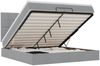 vidaXL Ottoman-Bett mit Matratzen & LEDs Hellgrau 200x200 cm Stoff 3314031 Bild 2