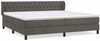 vidaXL Boxspringbett mit Matratze Dunkelgrau 200x200 cm Samt, Härtegrad: H2 [3127692] Bild 2