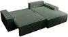 Vente-unique - AMELIA Sofa SamtStoff Grün - B 167 cm x H 85 cm x L 267 cm Bild 5