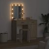 vidaXL Schminktisch mit Tür 2 pcs Braun 50 x 41 x 135 cm Holzwerkstoff 3334238 Bild 4